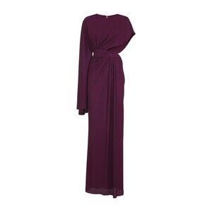 Giambattista Valli Asymmetrical Draped Evening Dress In Deep Purple - NWT